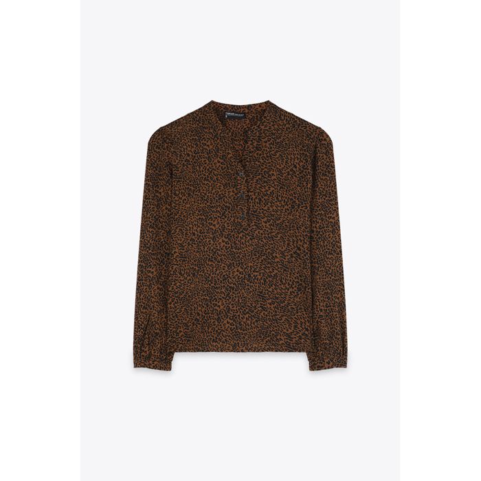 MARWA - BLOUSE PRINT - DARK BROWN