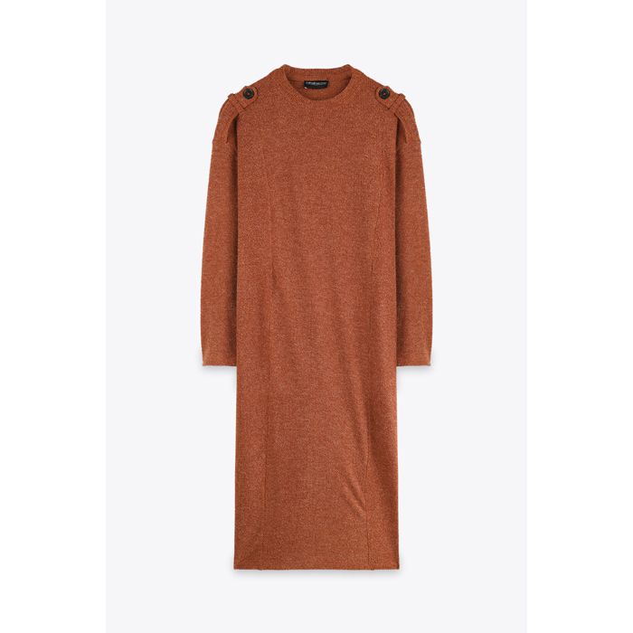 MARWA - ROBE LONGUE - BRIQUE
