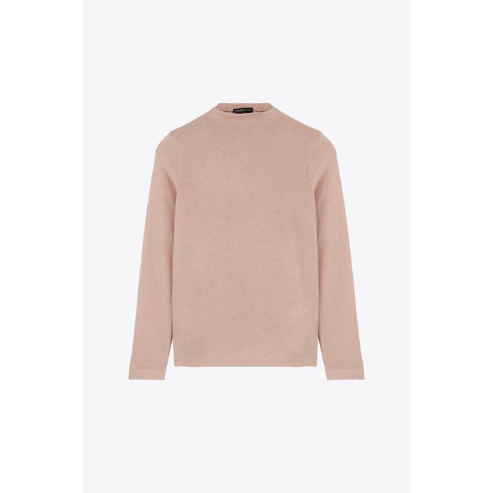 MARWA - TOP BASIC AVEC COL ROND - PINK