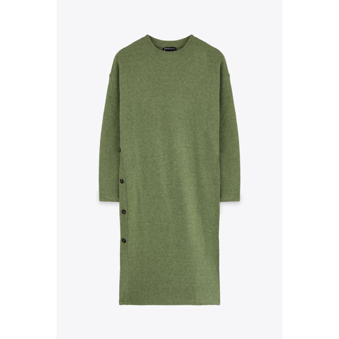 MARWA - ROBE LONGUE AVEC BOUTONS - BRIGHT GREEN