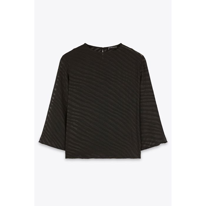MARWA - BLOUSE UNI - BLACK