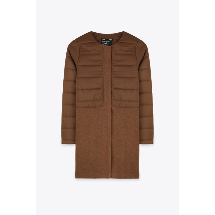 MARWA - GILET HALF HALF - BROWN