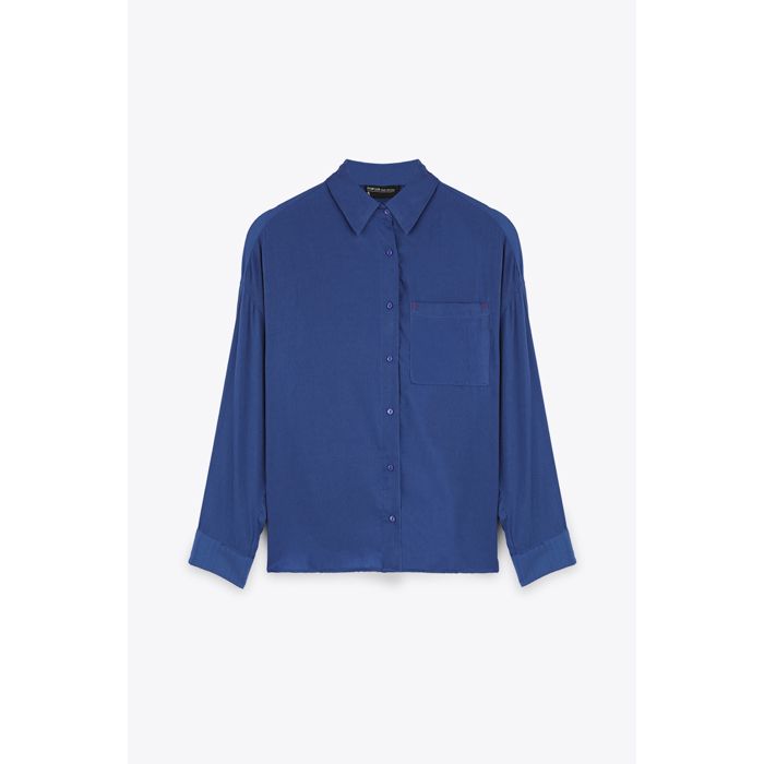MARWA - CHEMISE  BASIC - BLUE