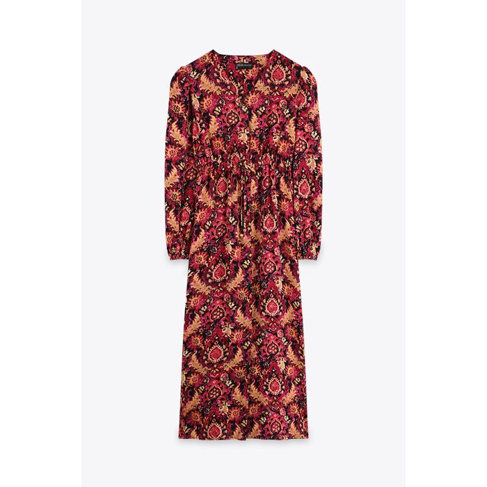 MARWA - ROBE LONGUE A MOTIF FLEURI - PURPLE FLOWER