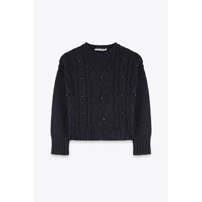 MARWA - PULL AVEC PERLES - BASIC DARK BLUE