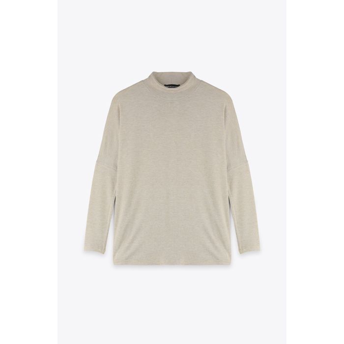 MARWA - SWEAT CONFORT AVEC DECOUPE - BEIGE