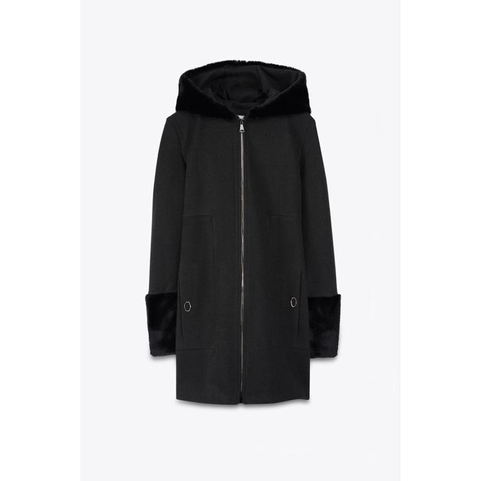 MARWA - VESTE ZIP AVEC CAPUCHE - BLACK