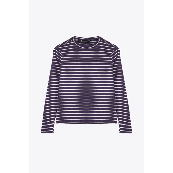 MARWA - TOP BASIC AVEC MANCHES - BLUE RAYE