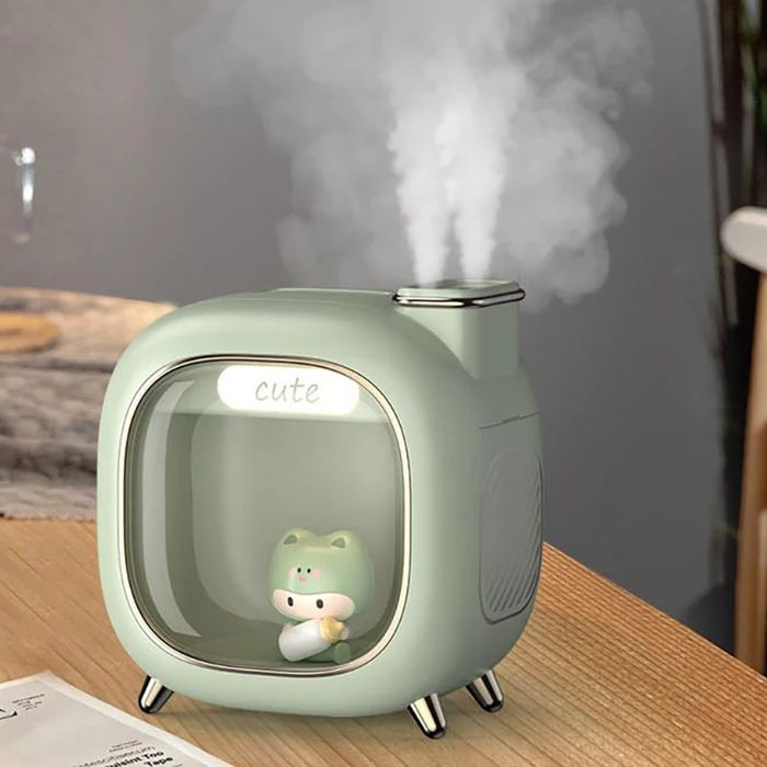A330 Mini Diffuseur d’Arome 500ml Cute avec Éclairage et Batterie Intégrée