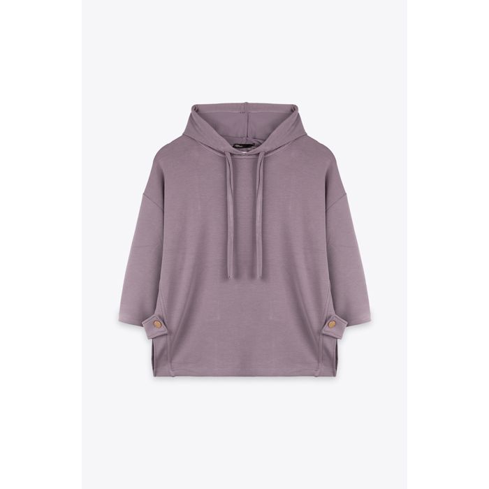 MARWA - SWEAT OUVERT DES C TES - PURPLE