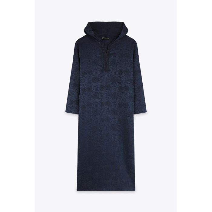 MARWA - DJELLABA AVEC DENTELLE - BASIC DARK BLUE
