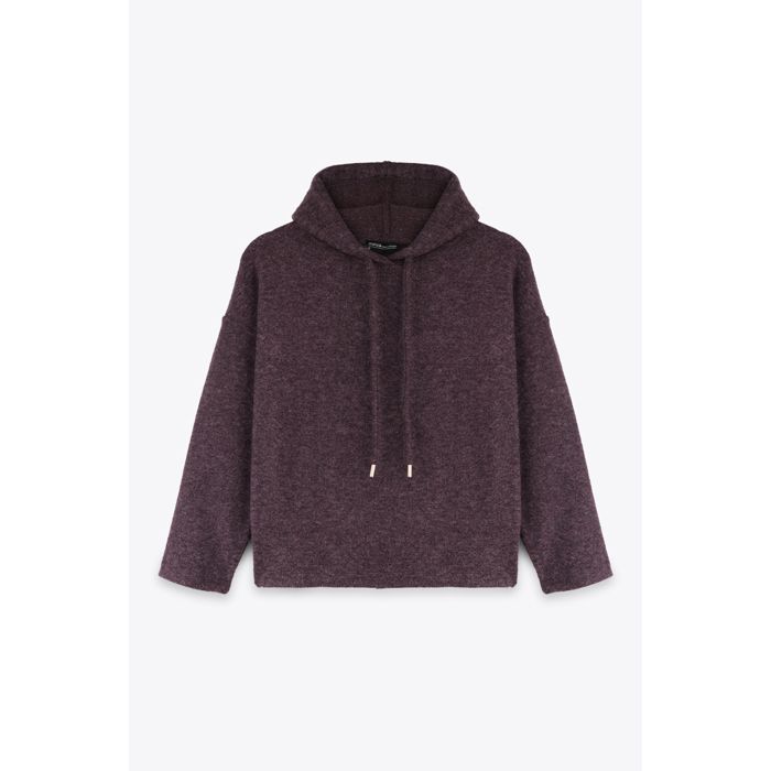MARWA - SWEAT A CAPUCHE BASIC - BURGUNDY