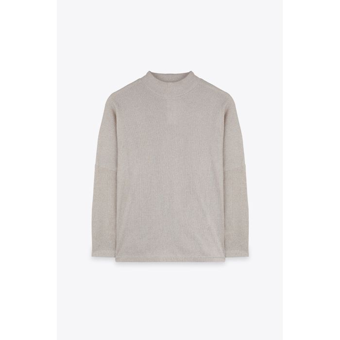 MARWA - SWEAT CONFORT AVEC DECOUPE - BEIGE