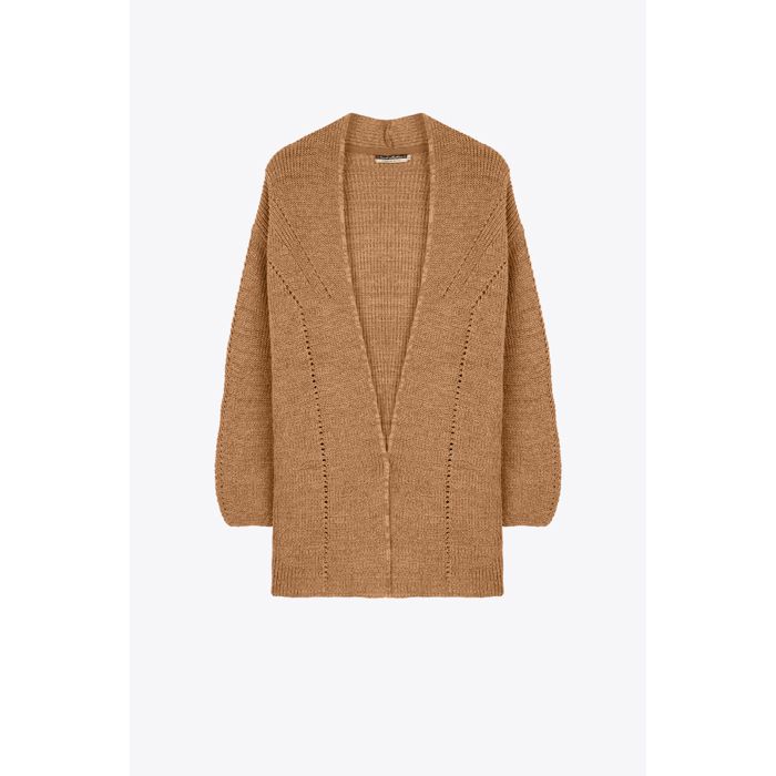 MARWA - GILET BASIC  EN ACRYLIQUE - LIGHT CAMEL