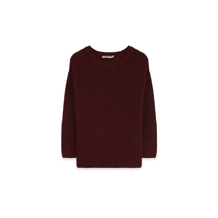MARWA - PULL BASIC  EN ACRYLIQUE - BURGUNDY