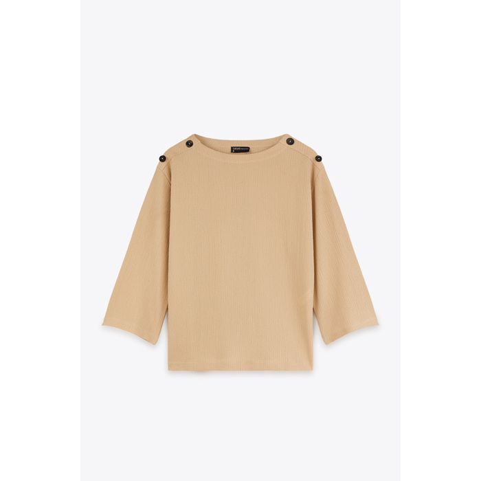 MARWA - TOP MANCHES LONGUES - BEIGE