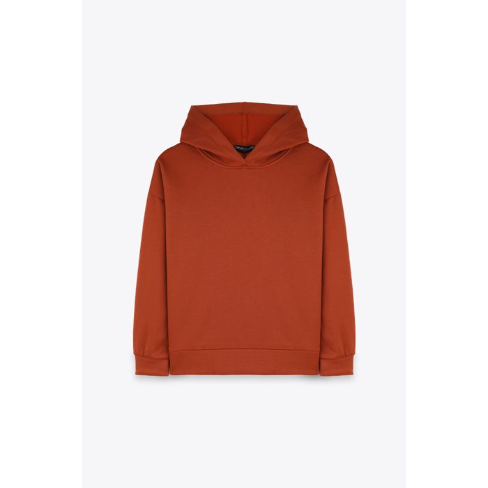 MARWA - SWEAT A CAPUCHE BASIC - DARK ORANGE