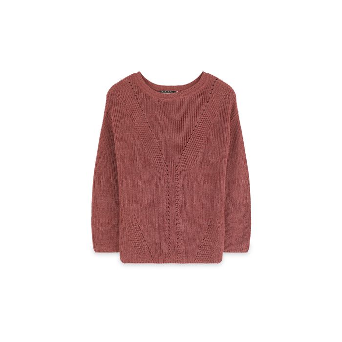MARWA - PULL BASIC  EN ACRYLIQUE - ROSE FONCE
