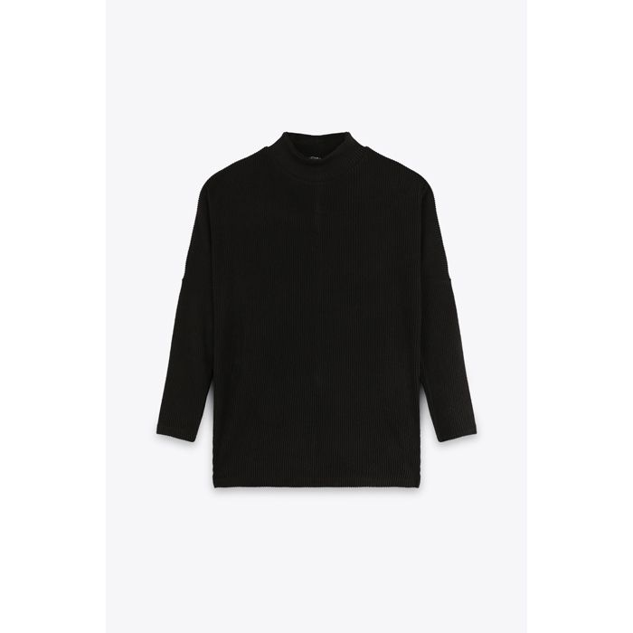 MARWA - SWEAT CONFORT AVEC DECOUPE - BLACK