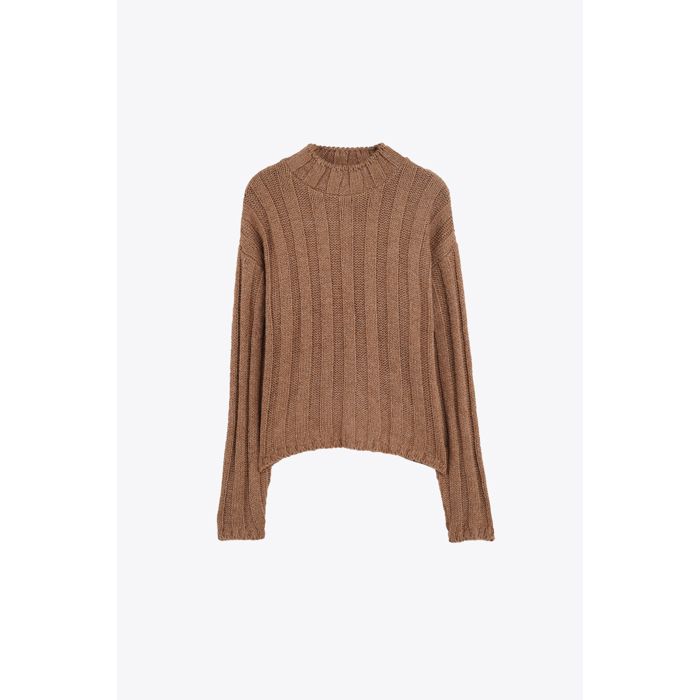MARWA - PULL RIB EN MAILLE - CARAMEL