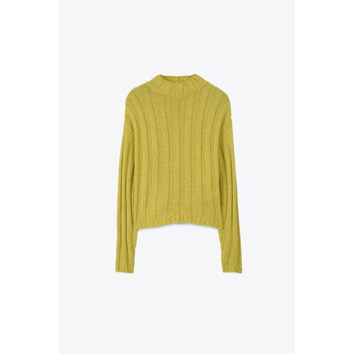 MARWA - PULL RIB EN MAILLE - YELLOW