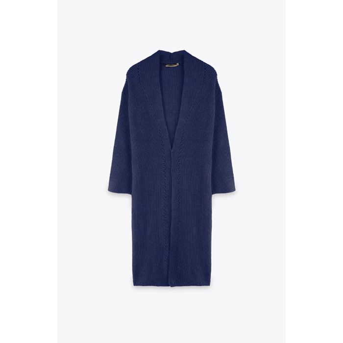 MARWA - CARDIGAN SIMPLE LONG - BASIC DARK BLUE