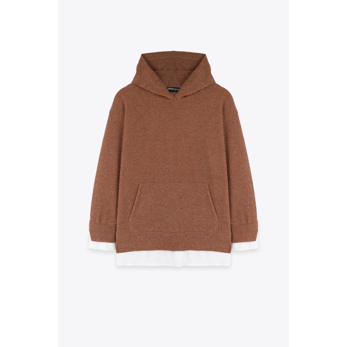 MARWA - SWEAT A CAPUCHE 2 EN 1 - BROWN