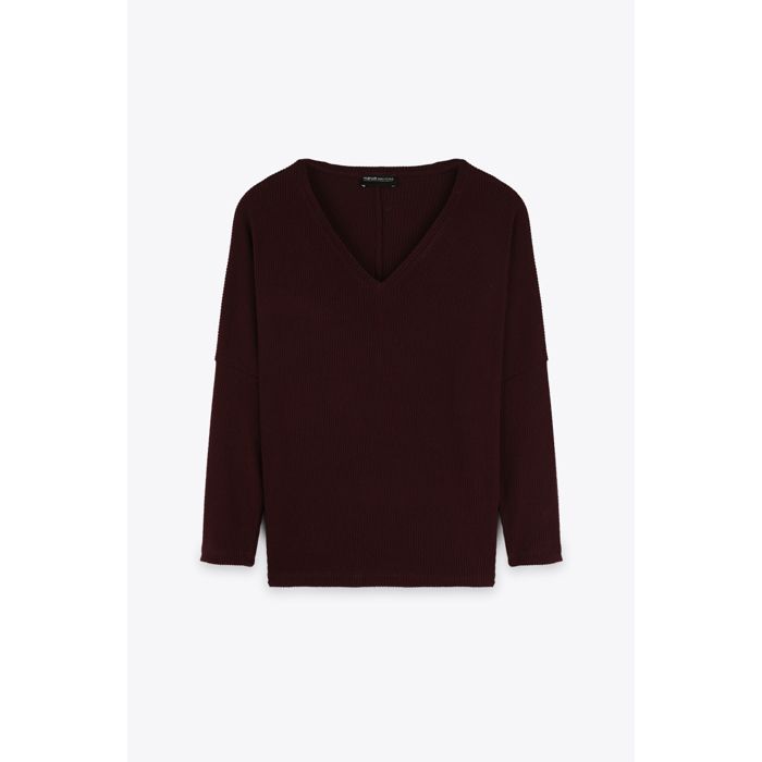 MARWA - TOP COL V - BURGUNDY