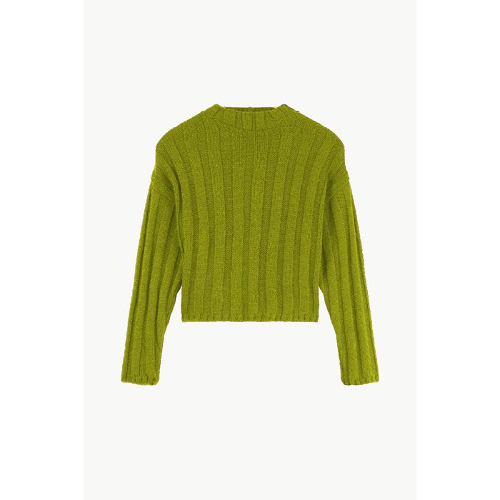 MARWA - PULL RIB EN MAILLE - GREEN
