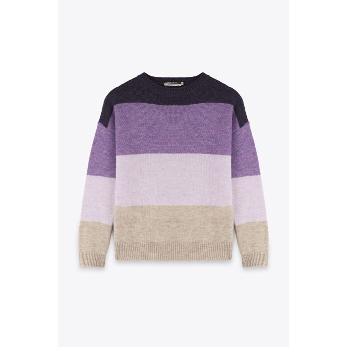 MARWA - PULL RAYURE - PURPLE