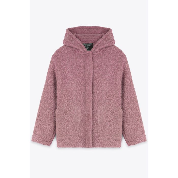 MARWA - MANTEAU EN BOUCLETTE - PINK