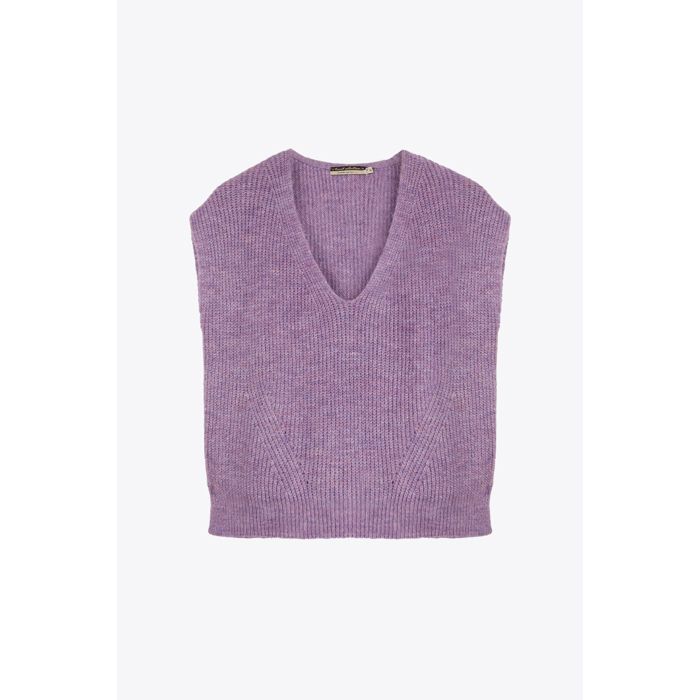MARWA - GILET SANS MANCHES UNI - LAVENDER