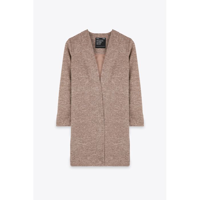 MARWA - GILET BASIC DETAIL POIGNETS - CAMEL
