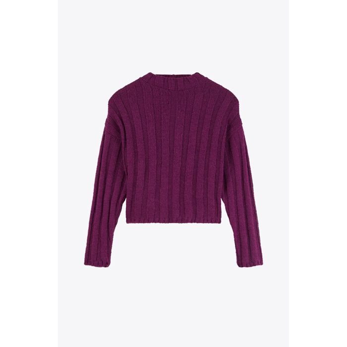 MARWA - PULL RIB EN MAILLE - PURPLE
