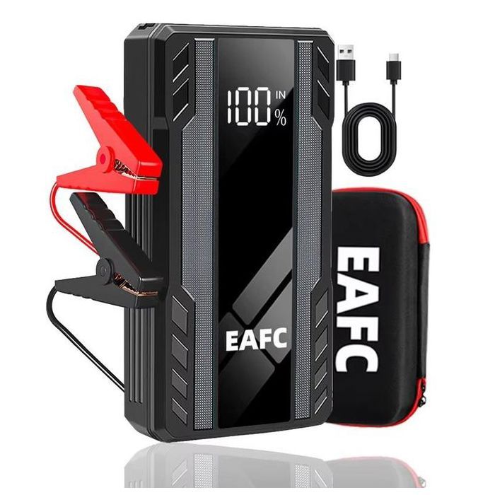 Booster de Batterie Voiture 1000A – Démarreur de Secours 12V et Power Bank Portable avec Lampe LED
