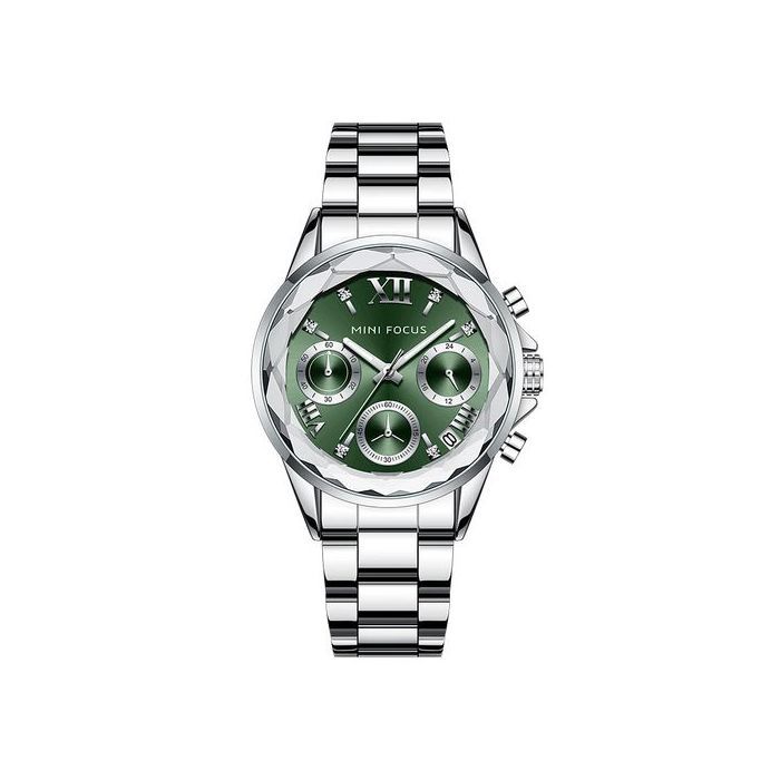 Montre Bracelet - MINI FOCUS - Chronographe - Acier Inoxydable - Vert - Femme