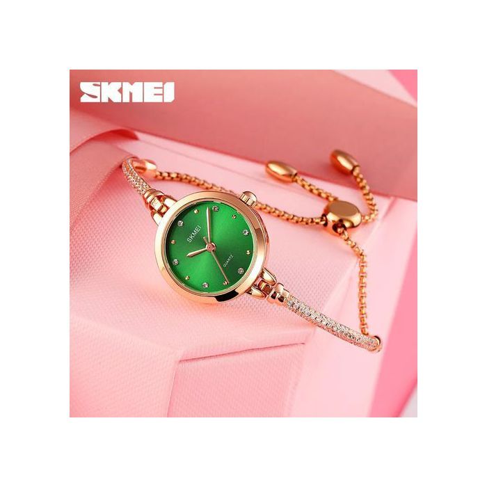 Montre Femme - SKMEI - Design Élégant - Cadran Analogique - Bracelet Acier Inoxydable - Résistante à l'Eau