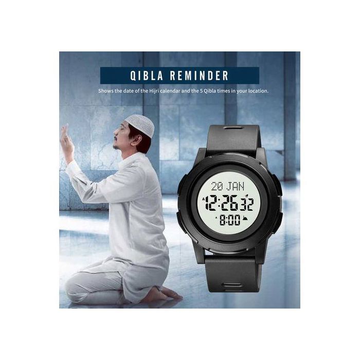 Montre - SKMEI - Qibla - Numérique - Étanche 5 Bars - Chronographe et Compte à Rebours