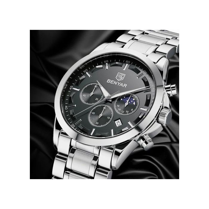 Montre - BENYAR - BY-5160 - Acier Inoxydable - Quartz - Étanche