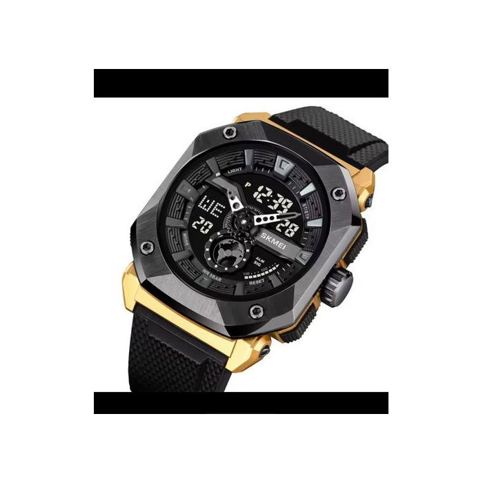 Skmei - Montre Multifonctionnelle pour Homme, Chronomètre Étanche à 5 Bars, Compte à Rebours à 3 Temps
