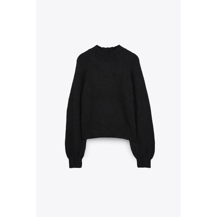 MARWA - PULL BASIC AVEC MANCHE BOUFANTE - Mauve 