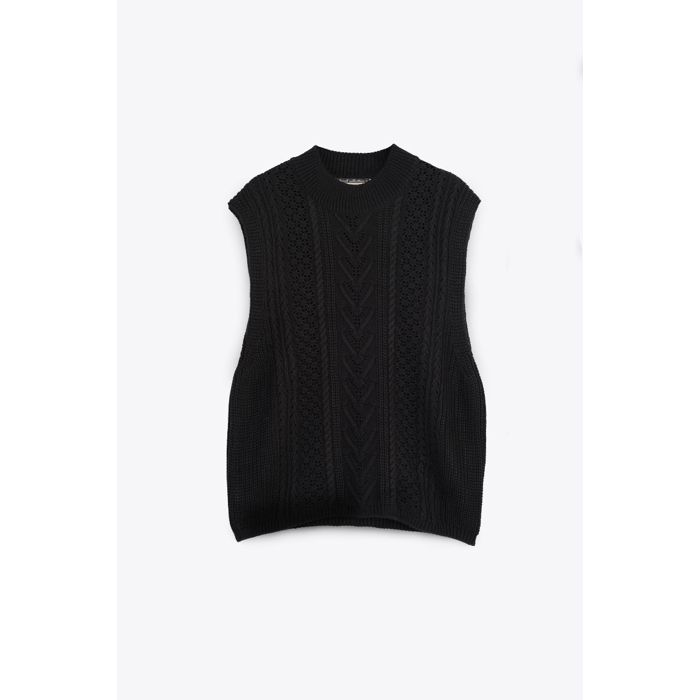 MARWA - GILET COURT SANS MANCHES AVEC TRESSES - violet 