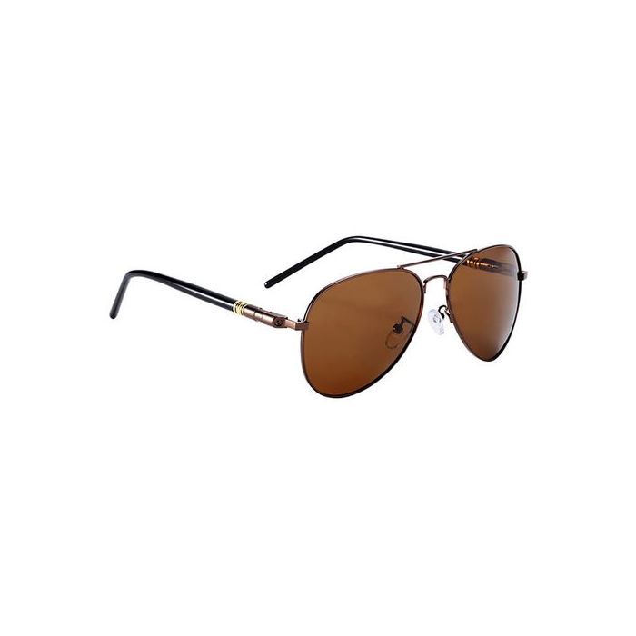 Lunettes de soleil - BARCUR - Métal - Protection UV400 - Polarisées - Marron