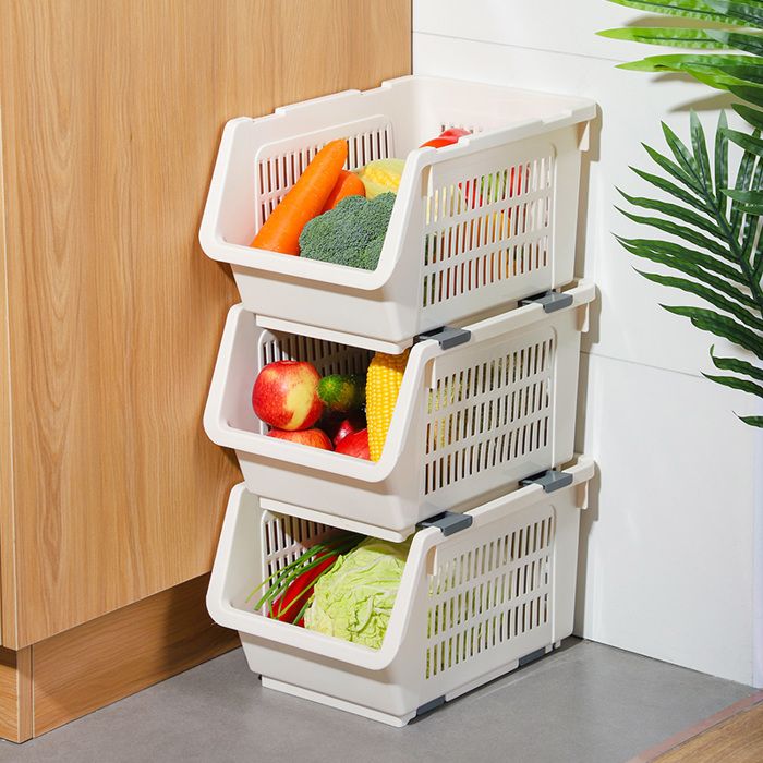 Panier de rangement rectangulaire empilable