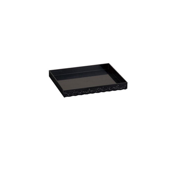 Plateau de rangement - Série Noble - Large - Noir - Rectangulaire - Compatible lave-vaisselle