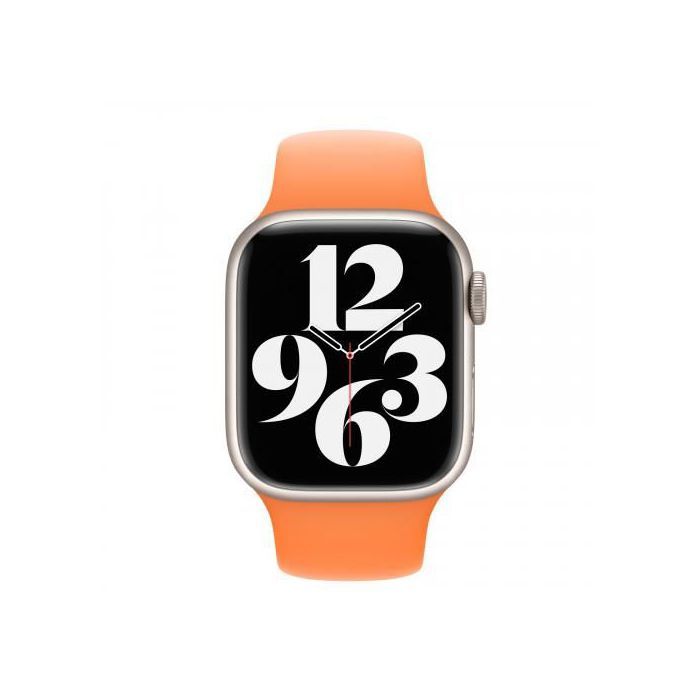 Bracelet Compatible avec Apple watch, en silicone, Série 1 à 8, 42mm,44mm,45mm, Orange
