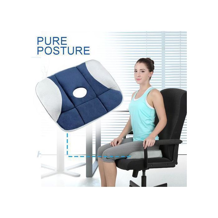 Pure Coussin de siège orthopédique antidérapant pour chaise de bureau