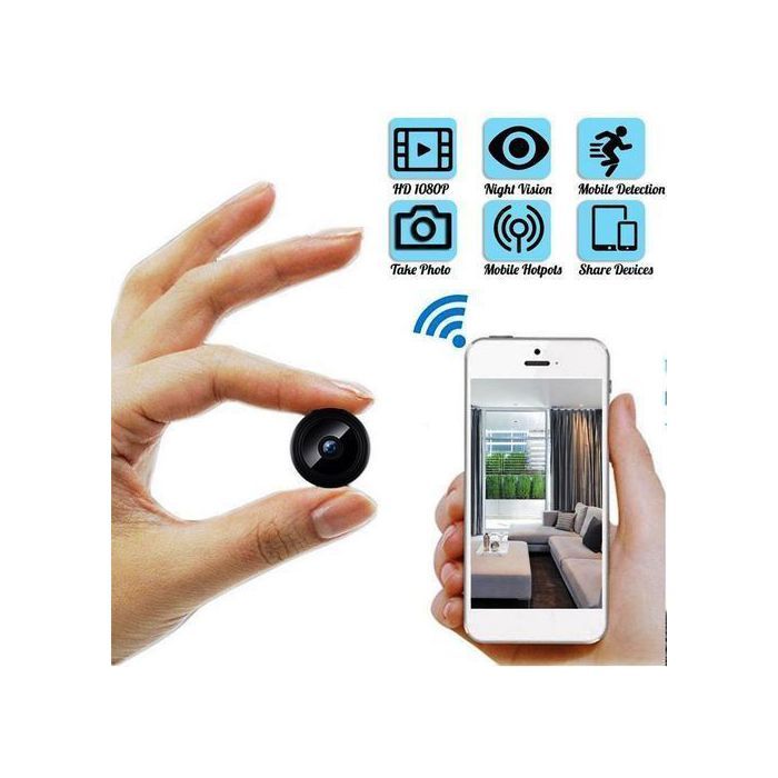 Mini Caméra Espion  1080P HD Caméra Cachée IP WIFI Sans Fil Détection de Mouvement