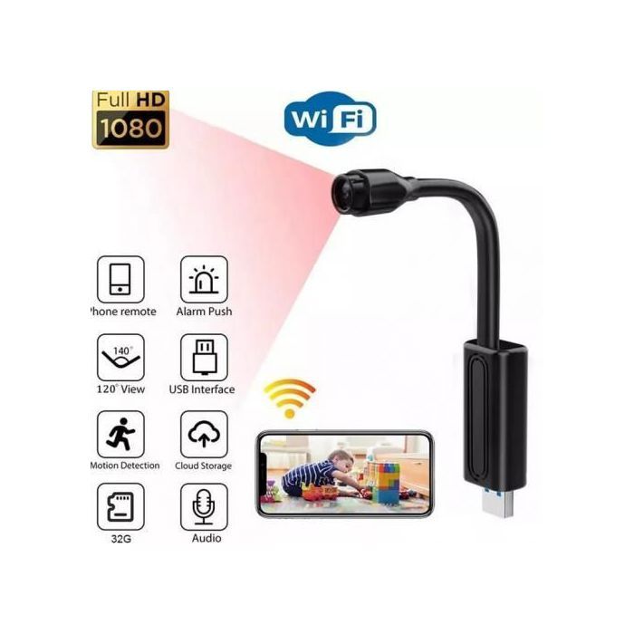 Mini caméra de Surveillance en temps réel 1080P USB