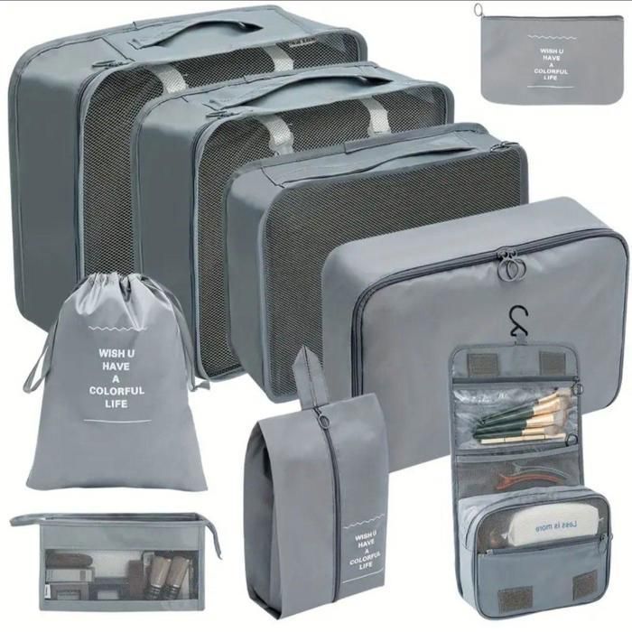 Pack 9Pcs Sac de Rangement pour Voyage de Valise, Organisateur de vêtements